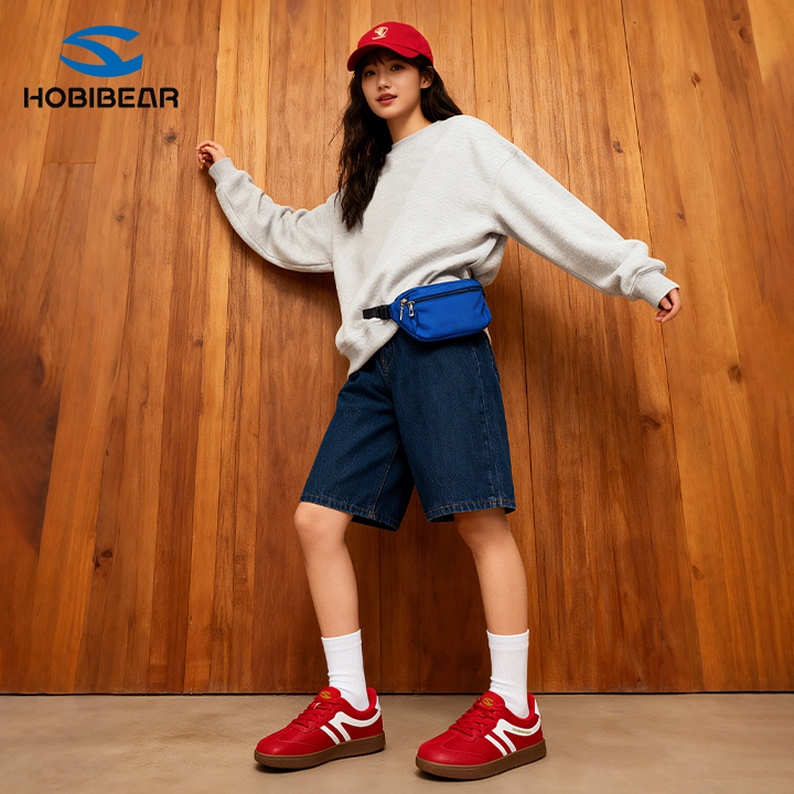 HOBIBEAR秋季新款宽楦男女鞋时尚百搭宽头皮面防水休闲通勤休闲鞋