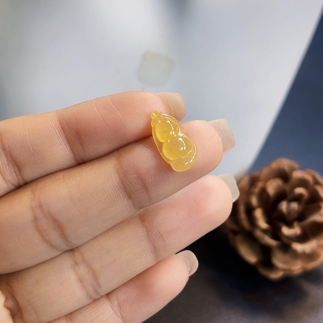 裸石翡翠MM009黄翡福豆11