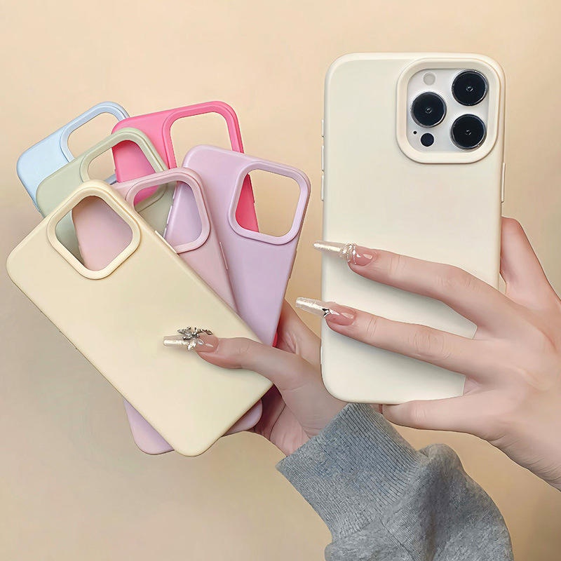 适用苹果16pro硅胶防摔手机壳iphone13简约纯色15全包磨砂保护套