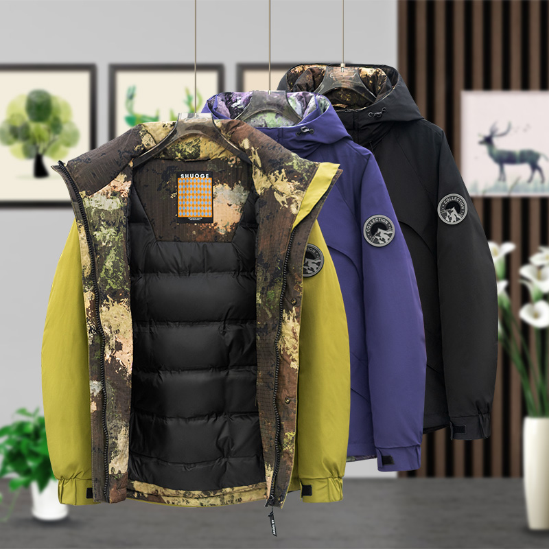 80122 冬季保暖锁温修身男士时尚潮流休闲潮流帅气断码防寒外套