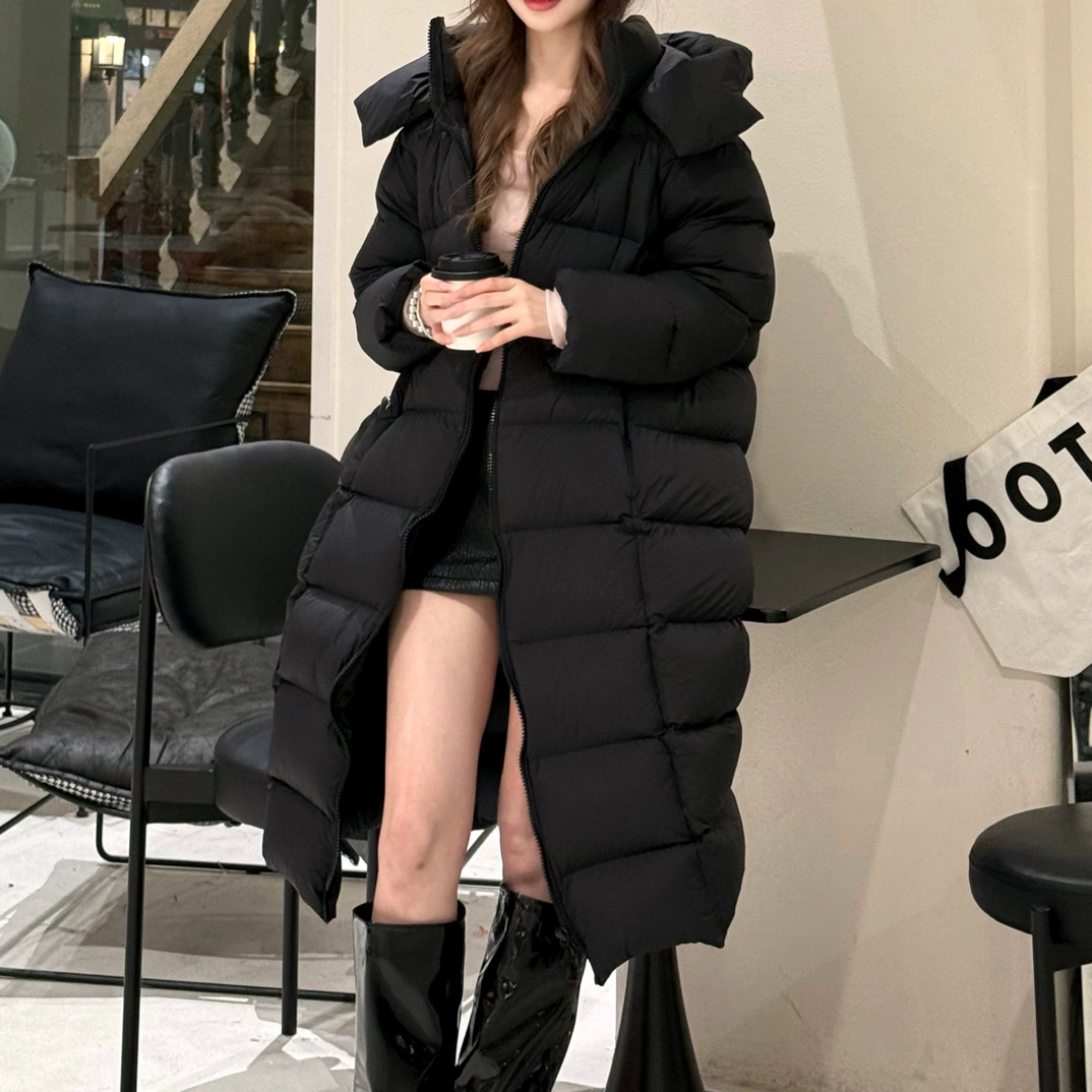 云朵中长款羽绒女2025新款连帽外套
