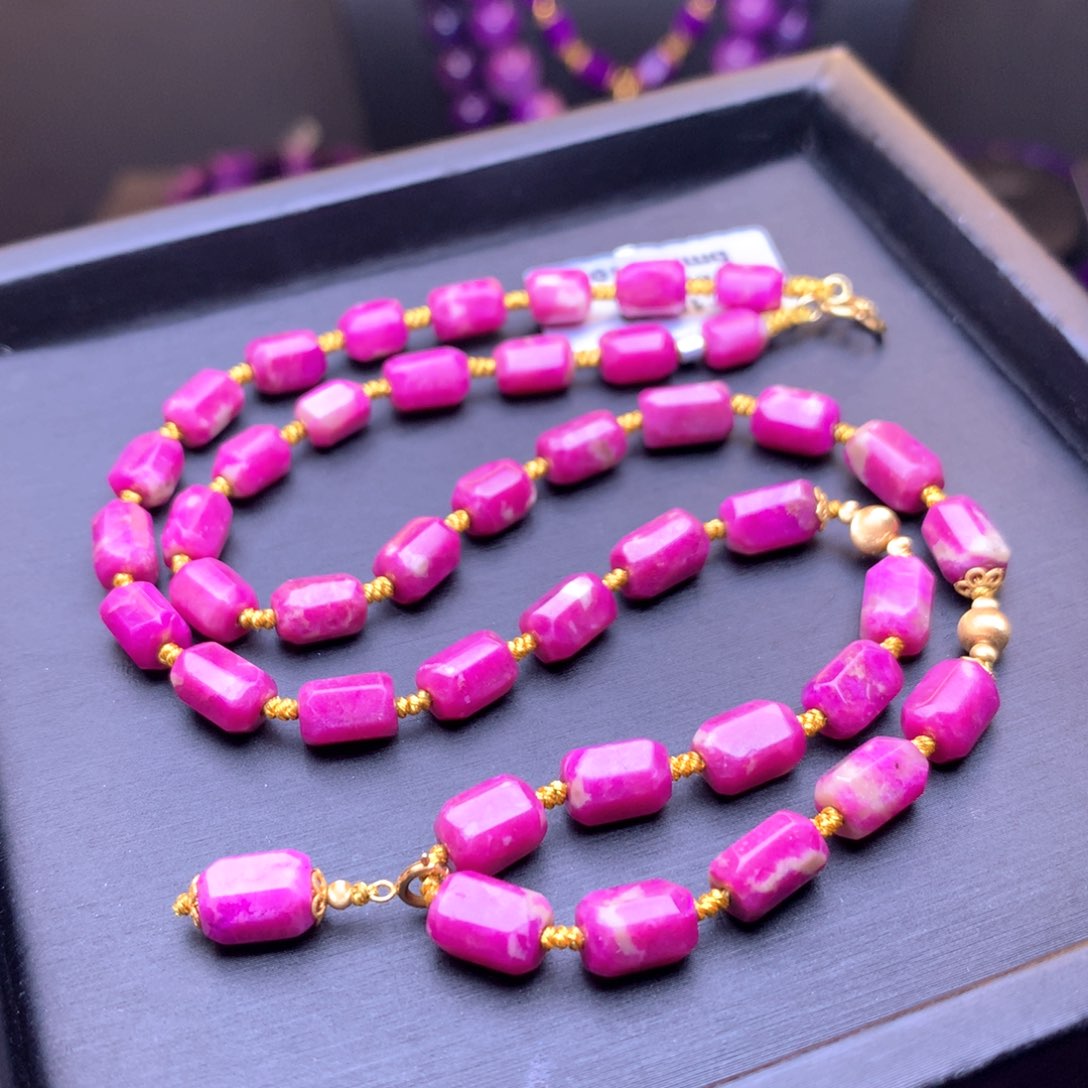 苏纪石（舒俱来）项链18K金镶嵌