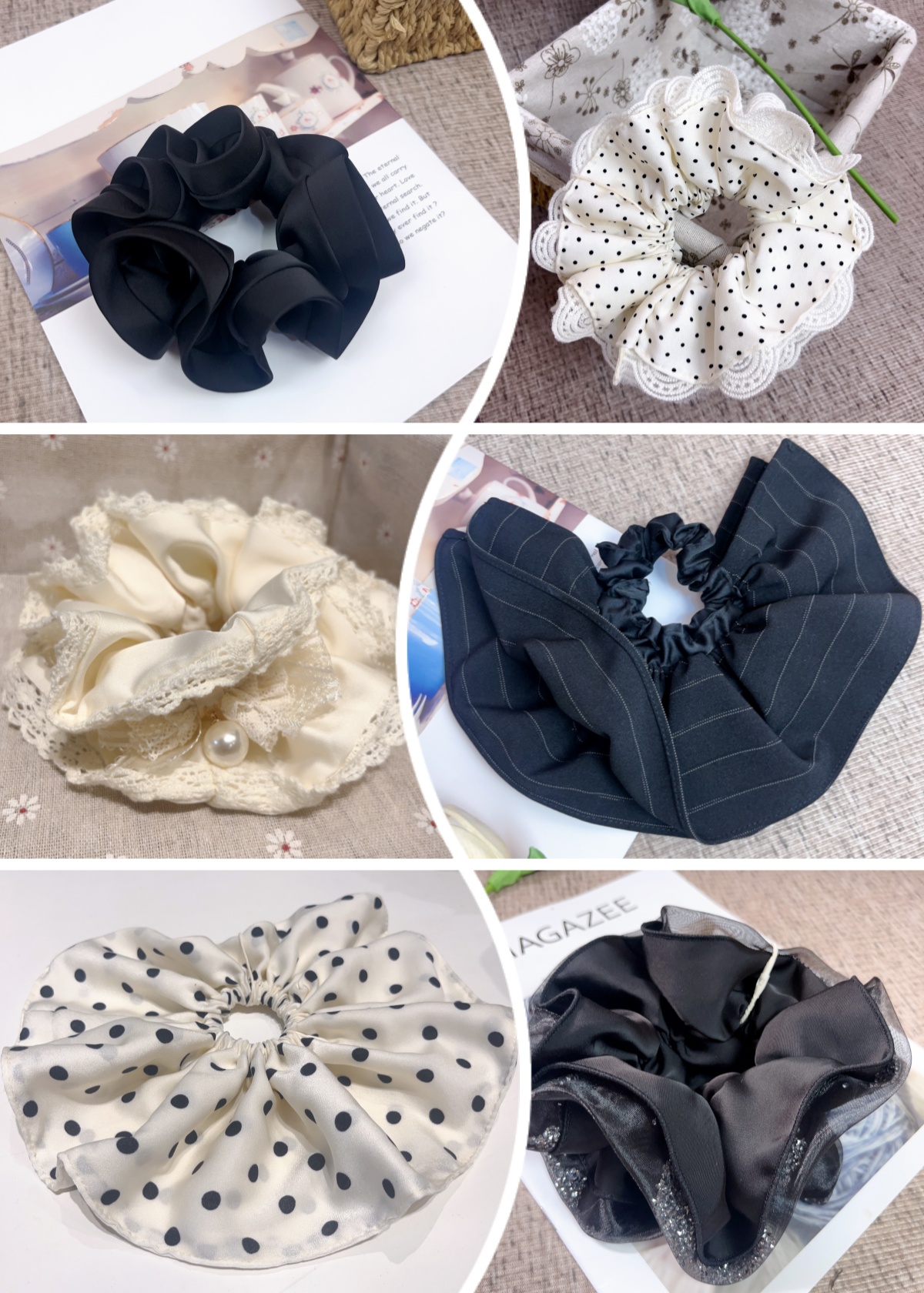 韩式肠圈发饰女百搭气质高级款{本链接按编号选款}编号每日会变动