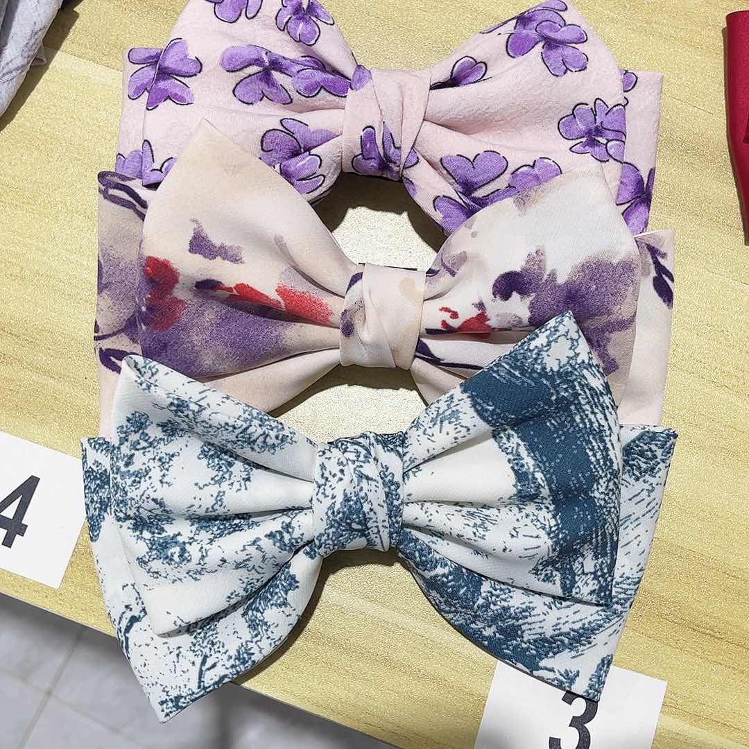 皮质铁合金蝴蝶结发夹