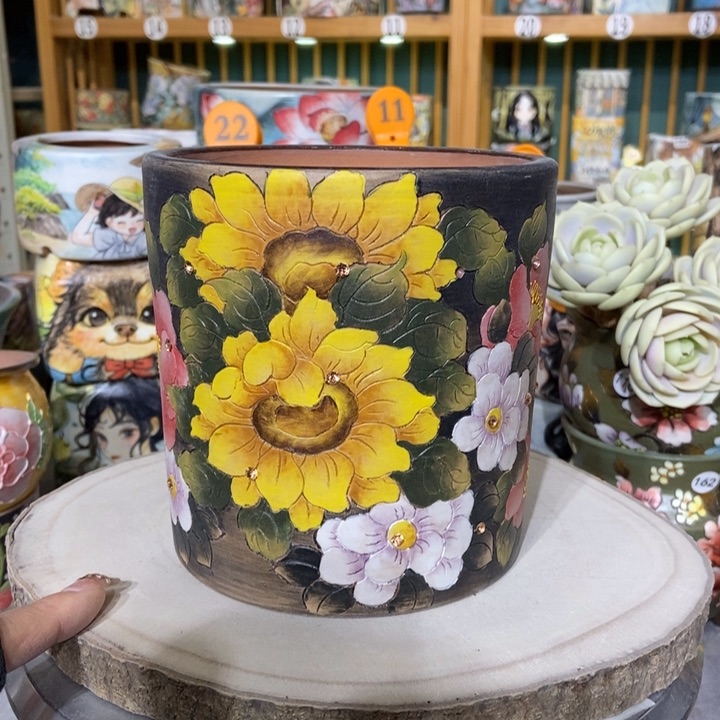 红陶景德镇艺术手绘作品