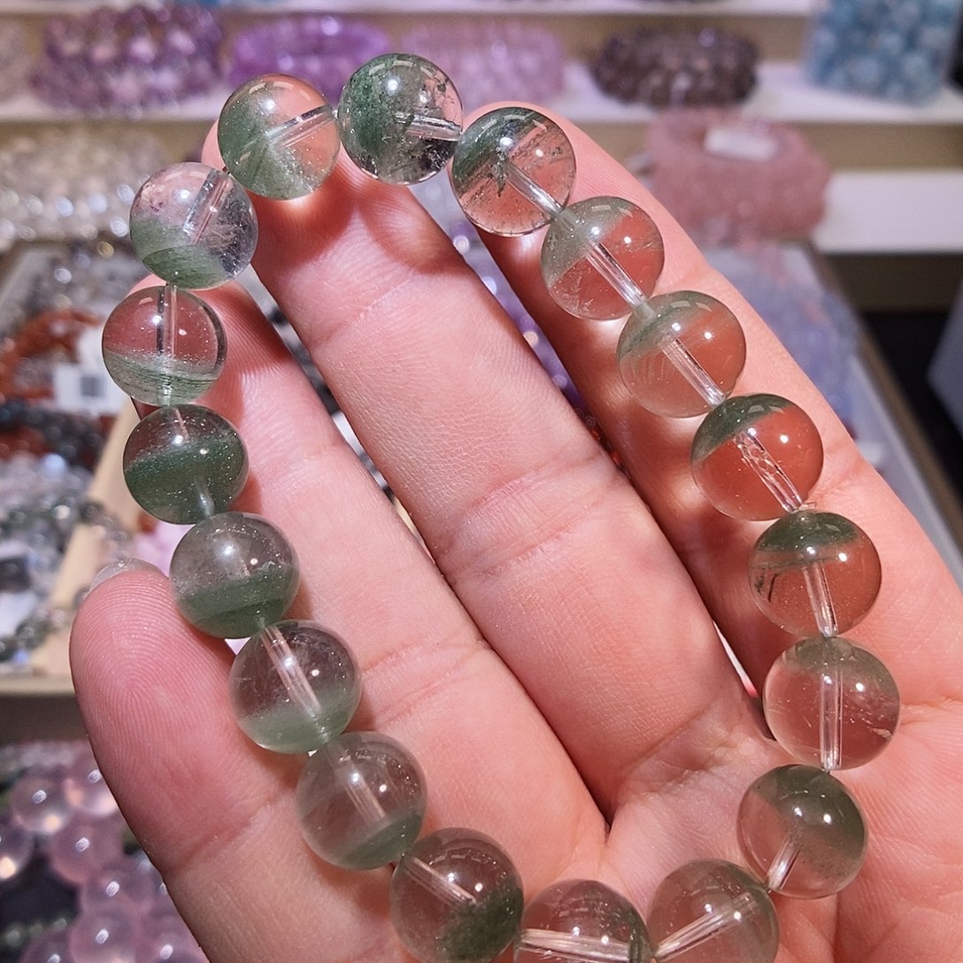 手链水晶未镶嵌绿幽灵11mm