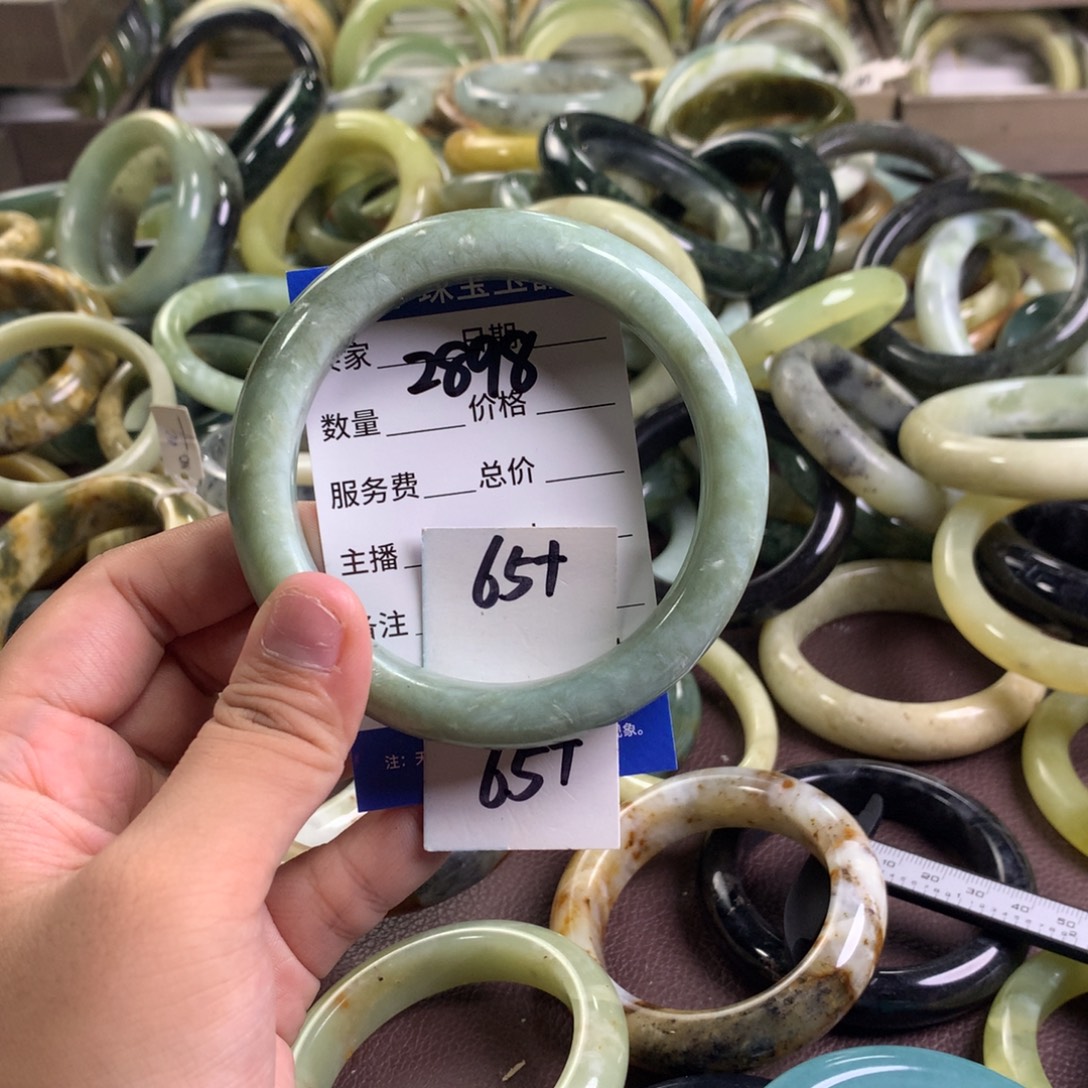 未镶嵌蛇纹石玉手镯2898