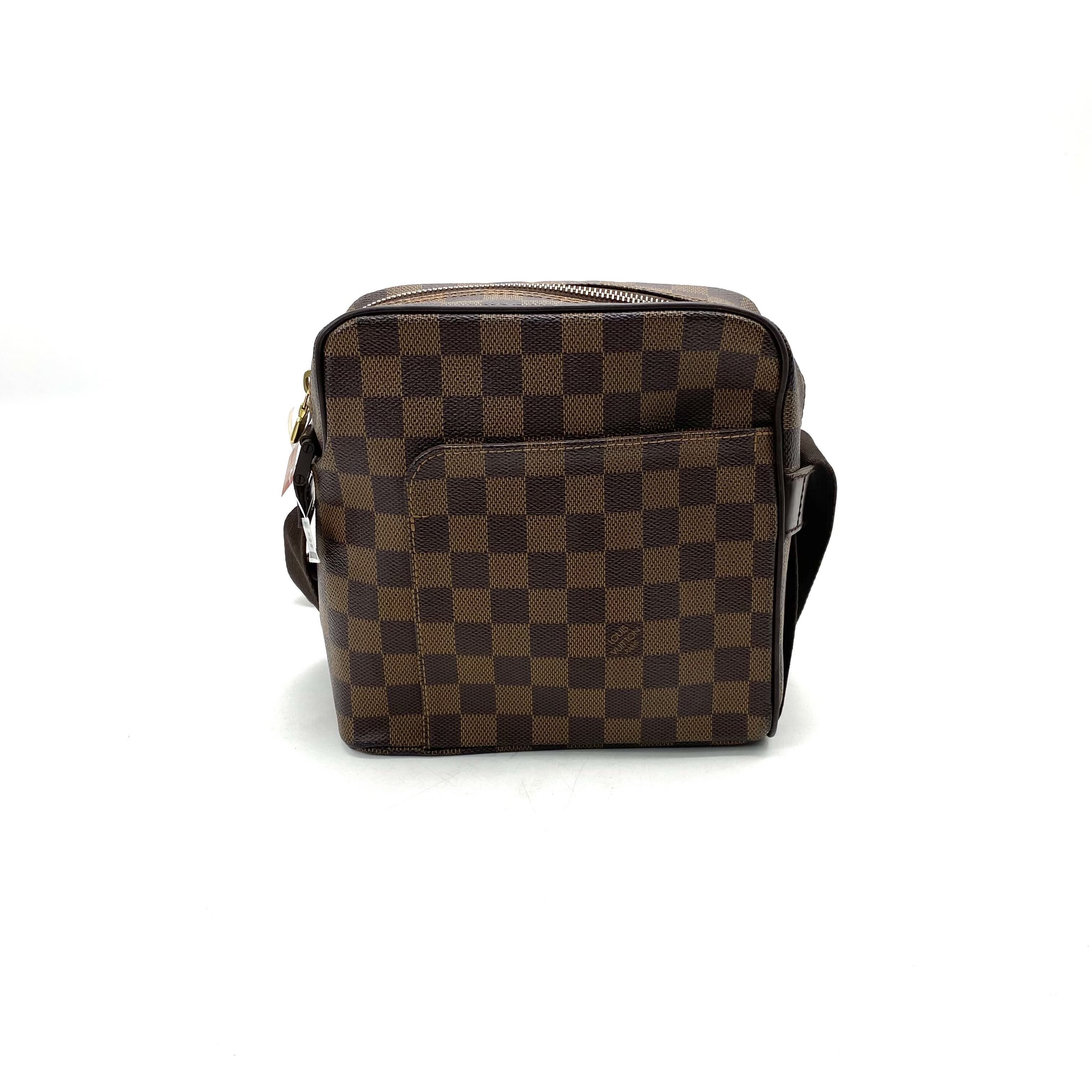 95新 LouisVuitton/路易威登 棕棋盘格小号斜挎包 尺寸20/20