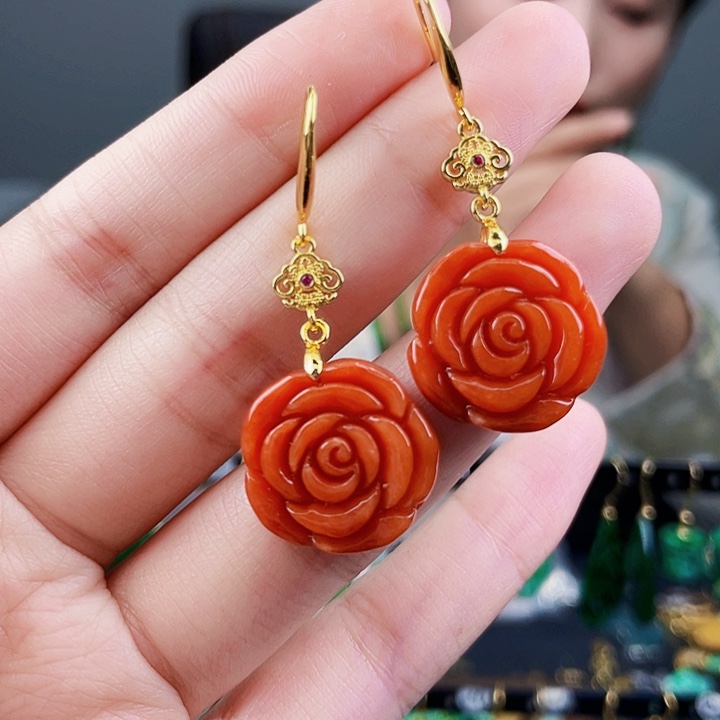 翡翠耳饰未镶嵌饰品