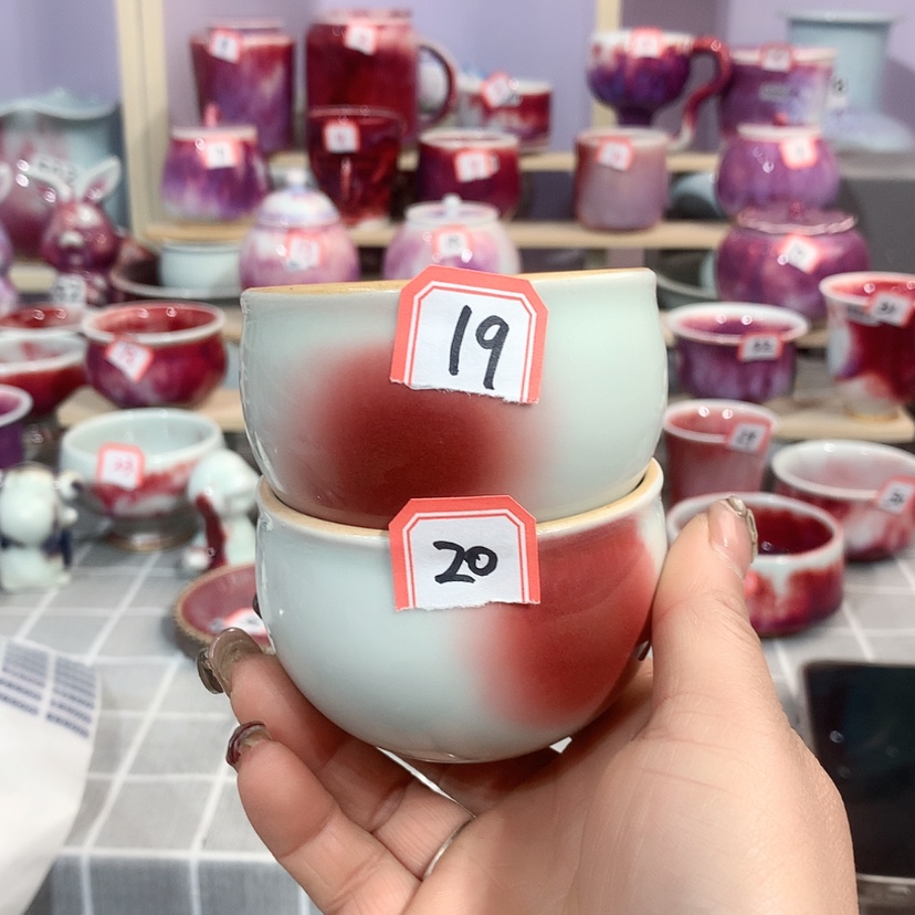 【闪购商品】?*君钧瓷主人杯摆件工艺品