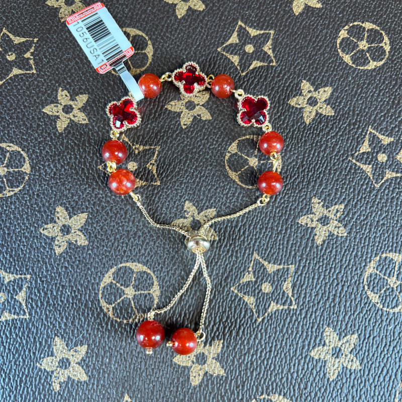 红玛瑙四叶草手链ZA1056