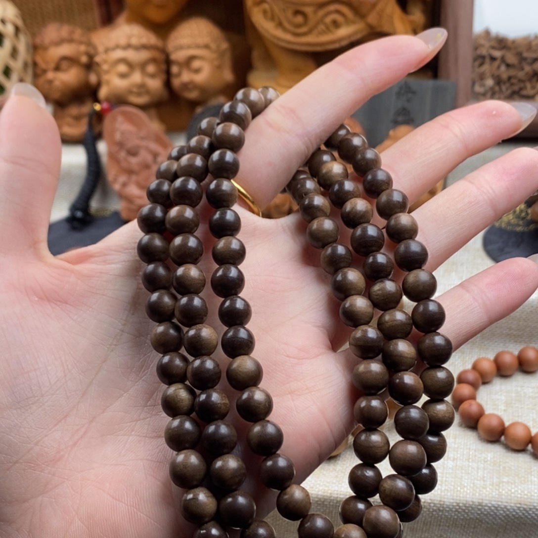 檀香木手串/手链迈索尔，老山檀香，焦糖08（瑕疵福利）