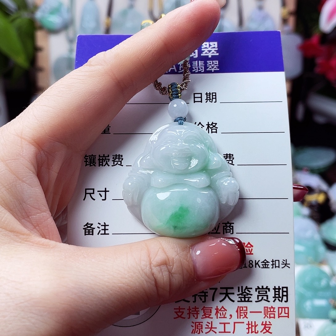 翡翠未镶嵌颈饰佛公19