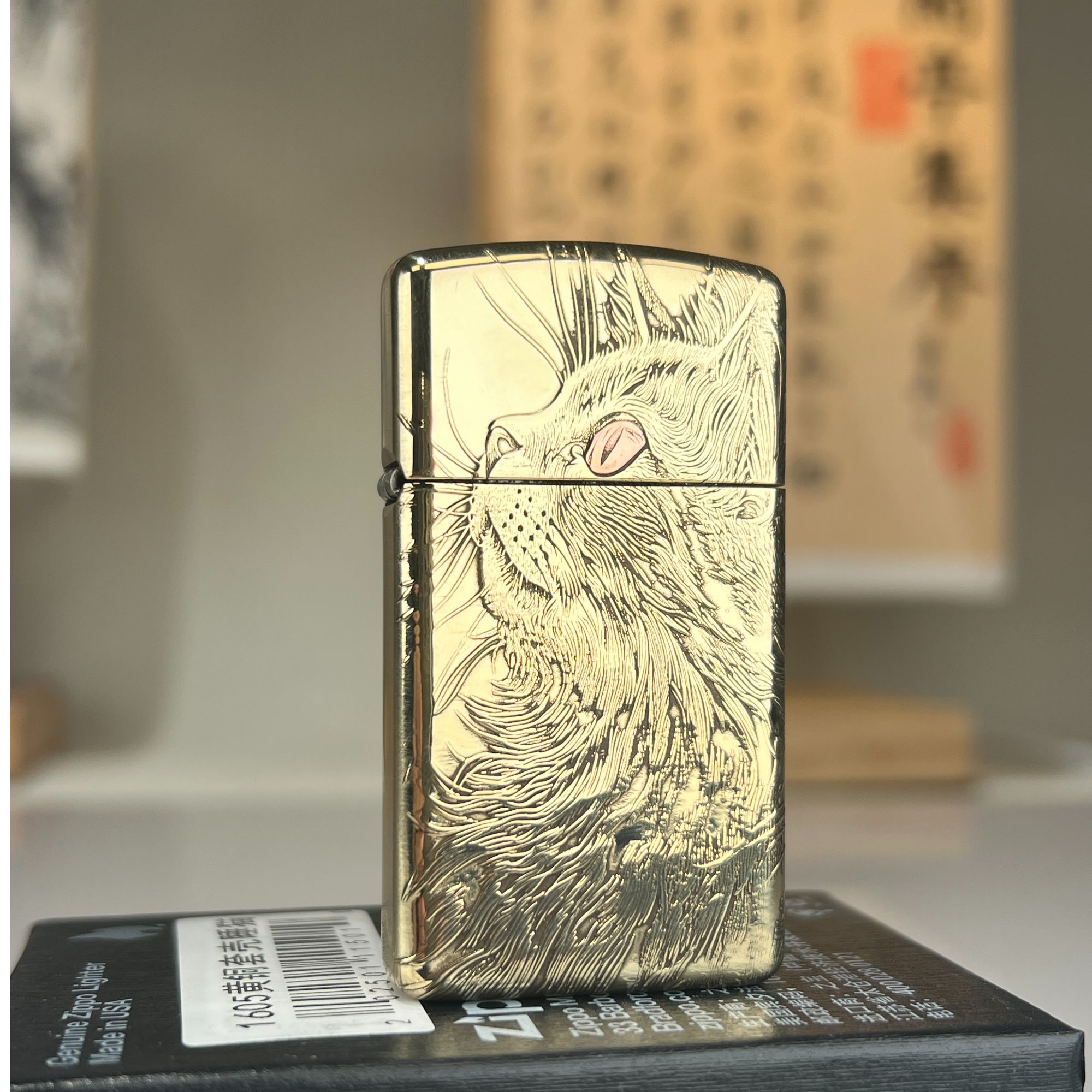 ZIPPO/之宝打火机正版纤巧重甲仰望星空猫防风煤油打火机XBL-DYJ1