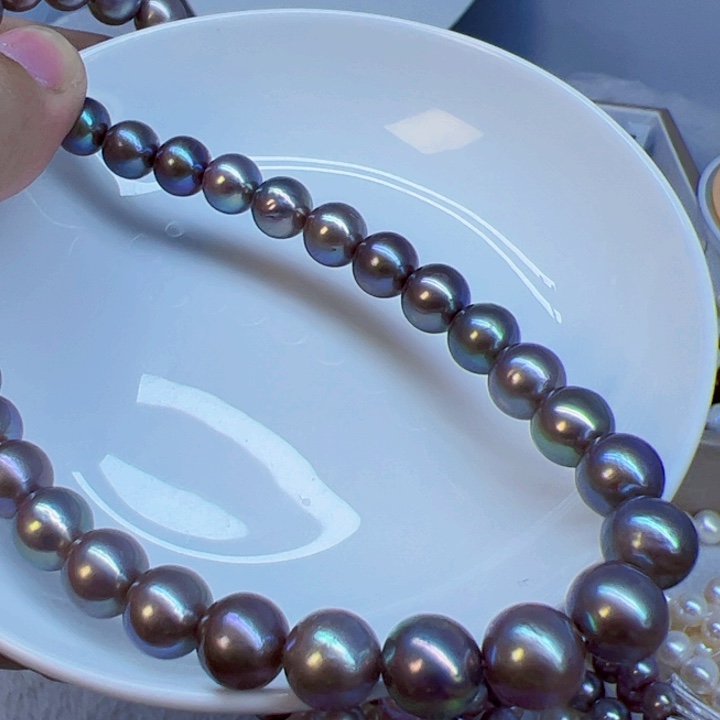 淡水珍珠银S925镶嵌颈饰