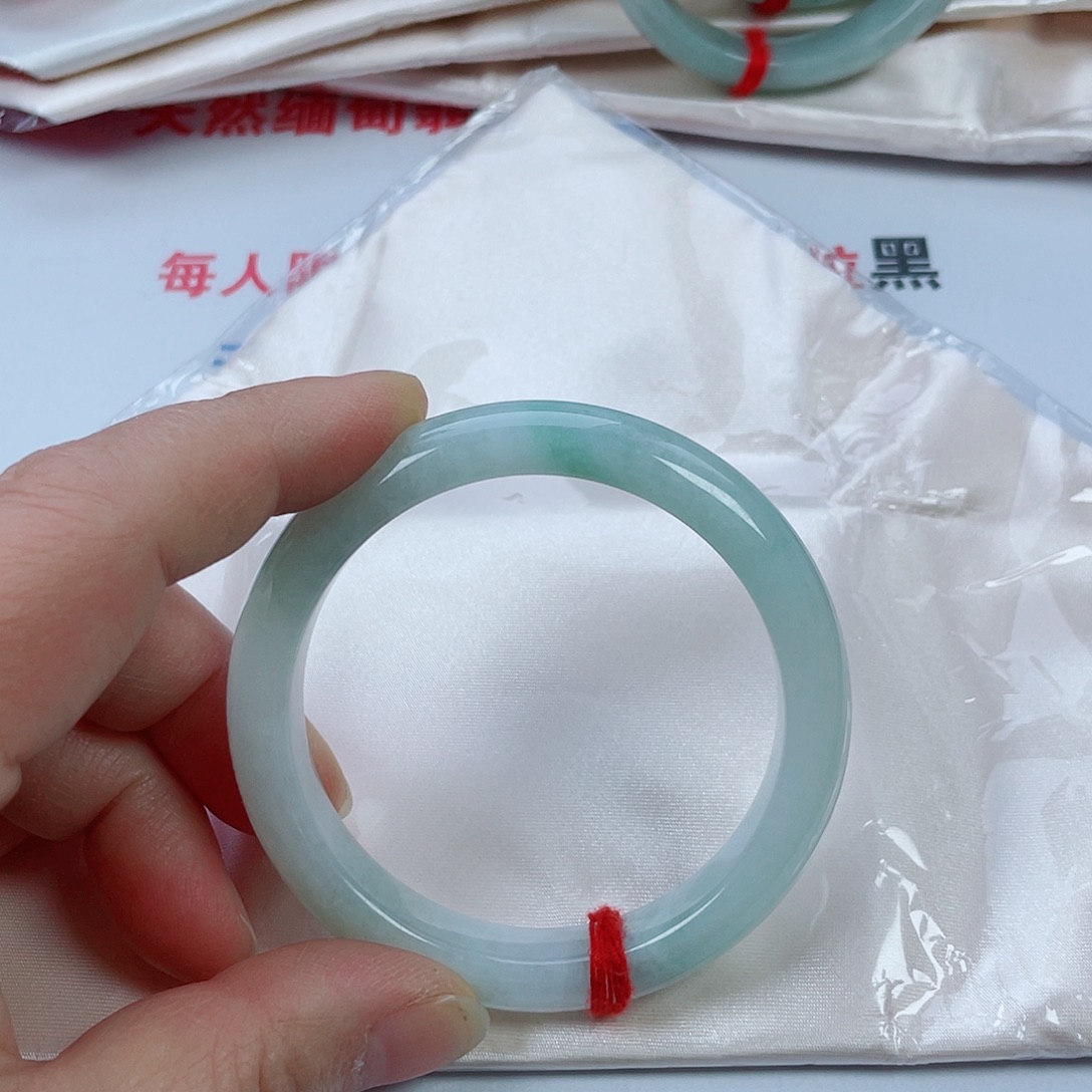 翡翠未镶嵌手镯天然翡翠手镯54.8