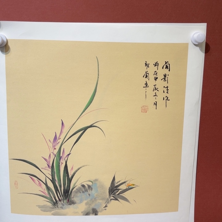国画听兰老师花鸟