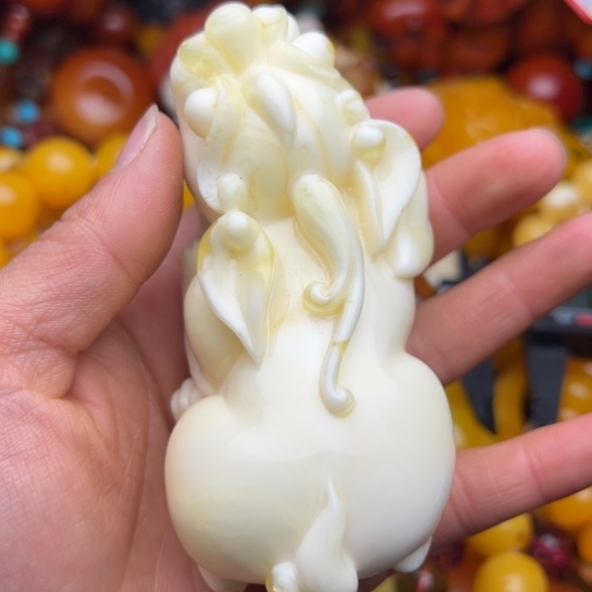 琥珀（花珀）手串未镶嵌蜜蜡