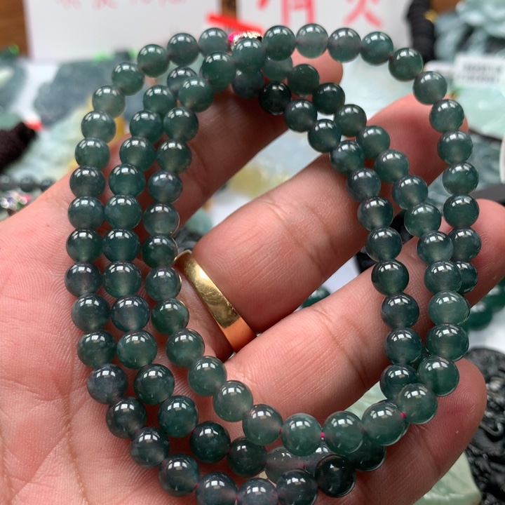 翡翠颈饰未镶嵌保真天然a货翡翠