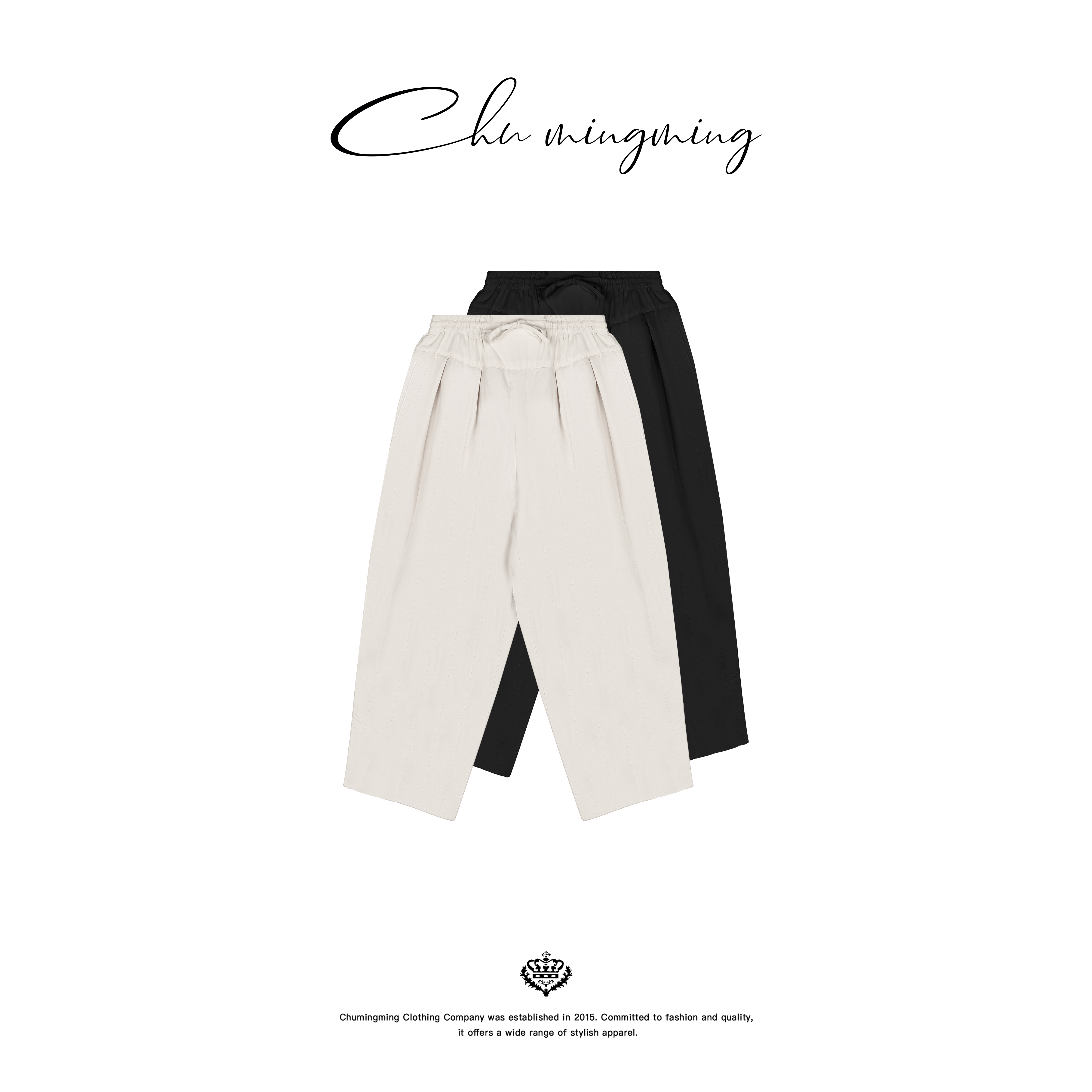 【CHUMINGMING】【软白】双层夹棉水洗棉裤LY2523052