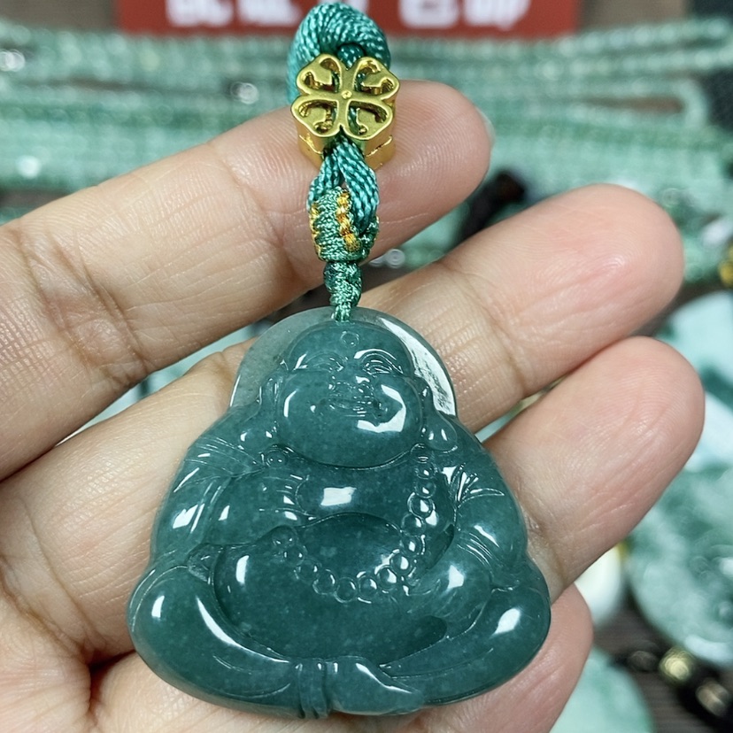 【闪购商品】翡翠颈饰未镶嵌惦*玉吊坠翡翠玉项链佛