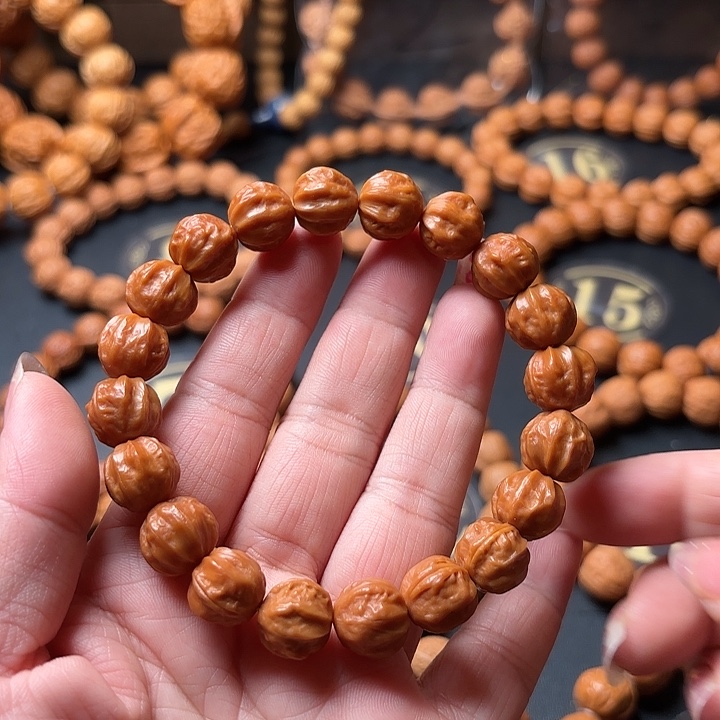 文玩核桃手串少*野生
