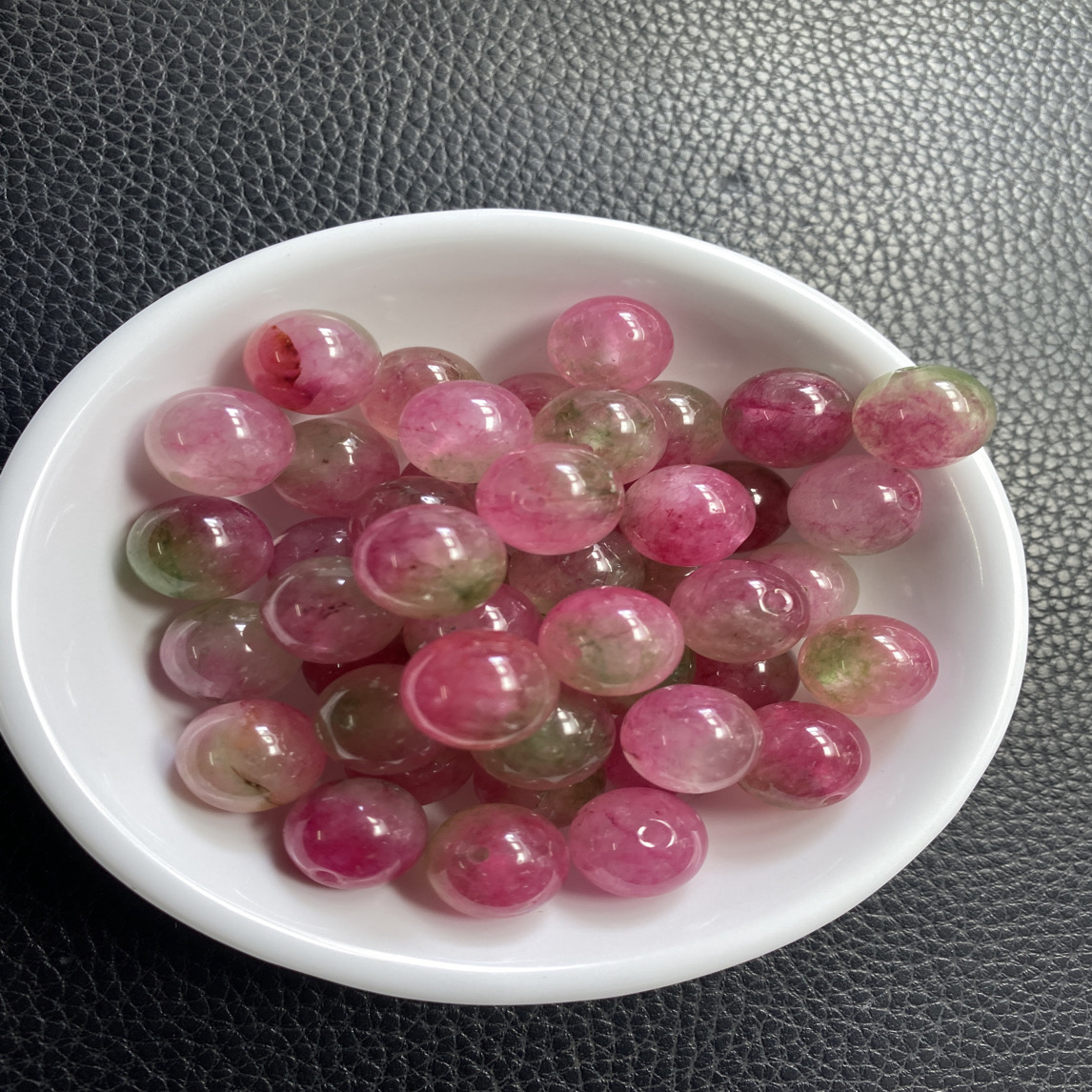 金禧缘珠宝～ M937 西瓜碧玺14mm3个8元