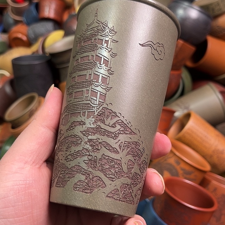 紫砂茶杯全手工紫砂主人杯