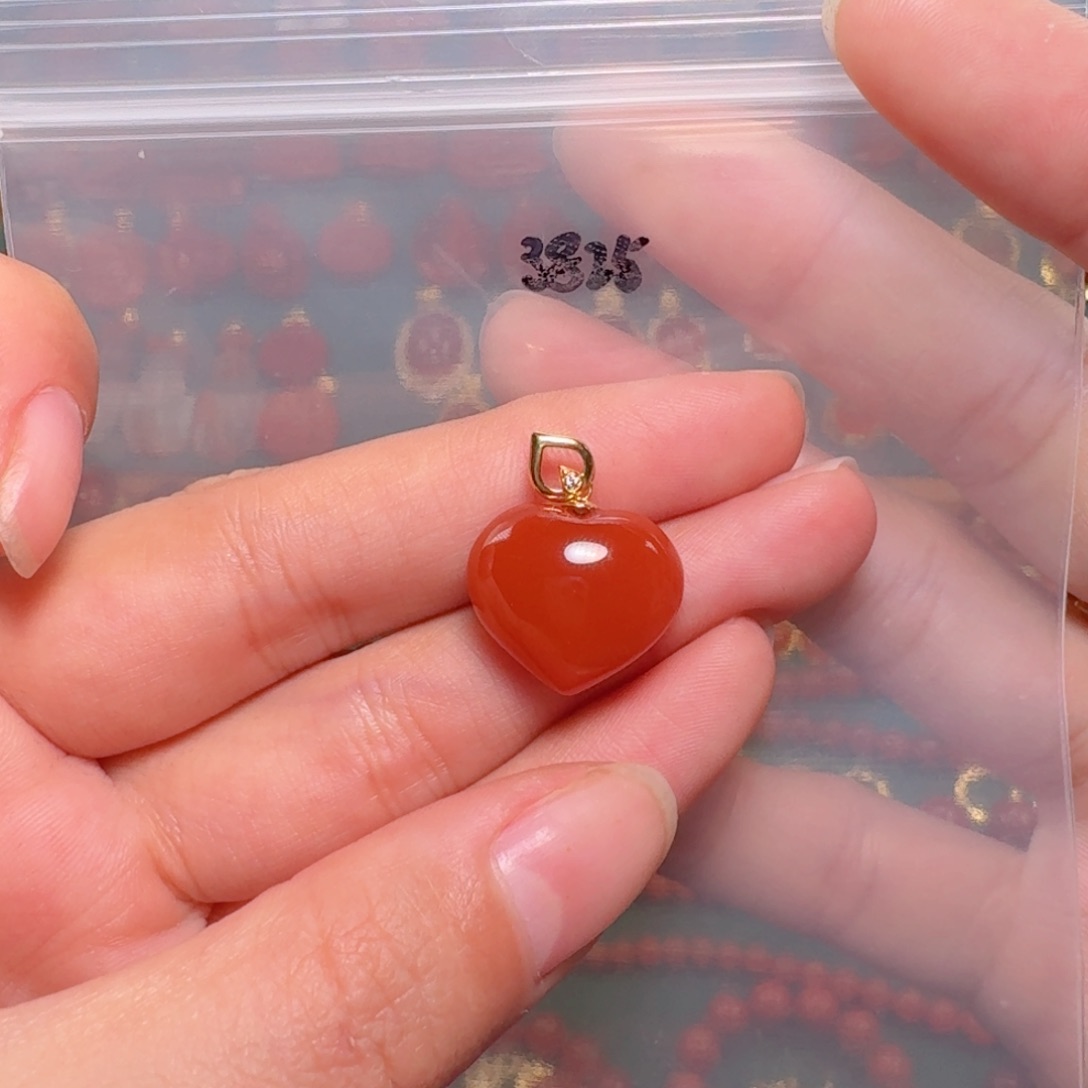 南红玛瑙南红18K金镶嵌