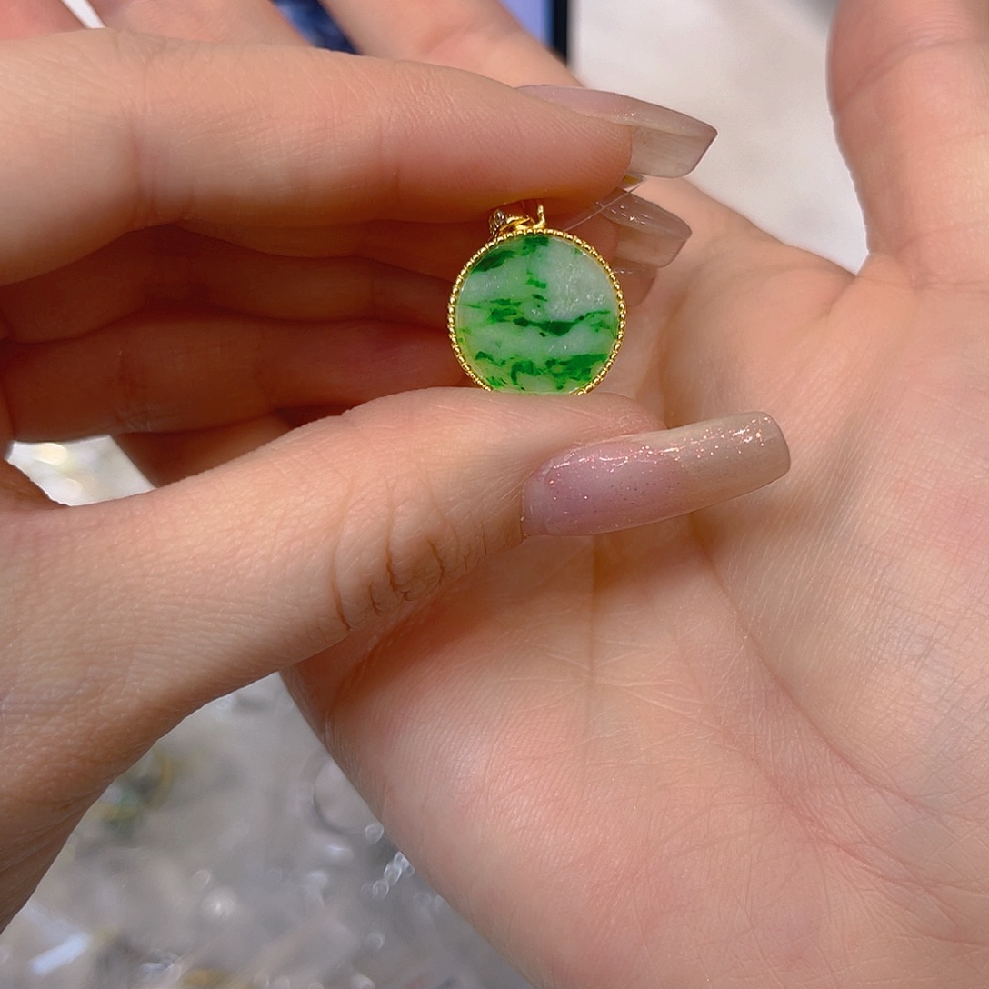 翡翠银S925镶嵌颈饰