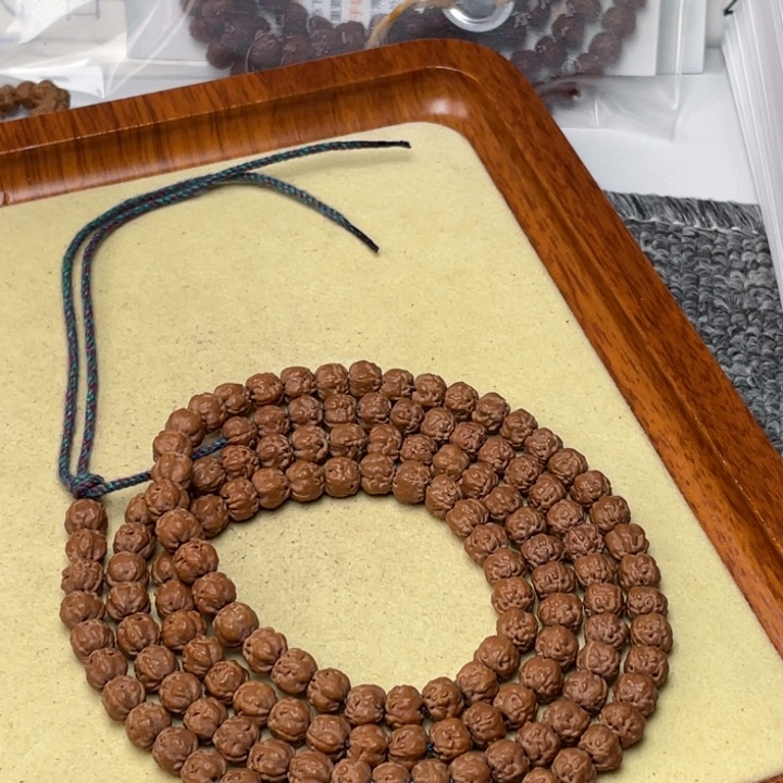 金刚菩提手串胡**为定制佛手108尺寸6.4