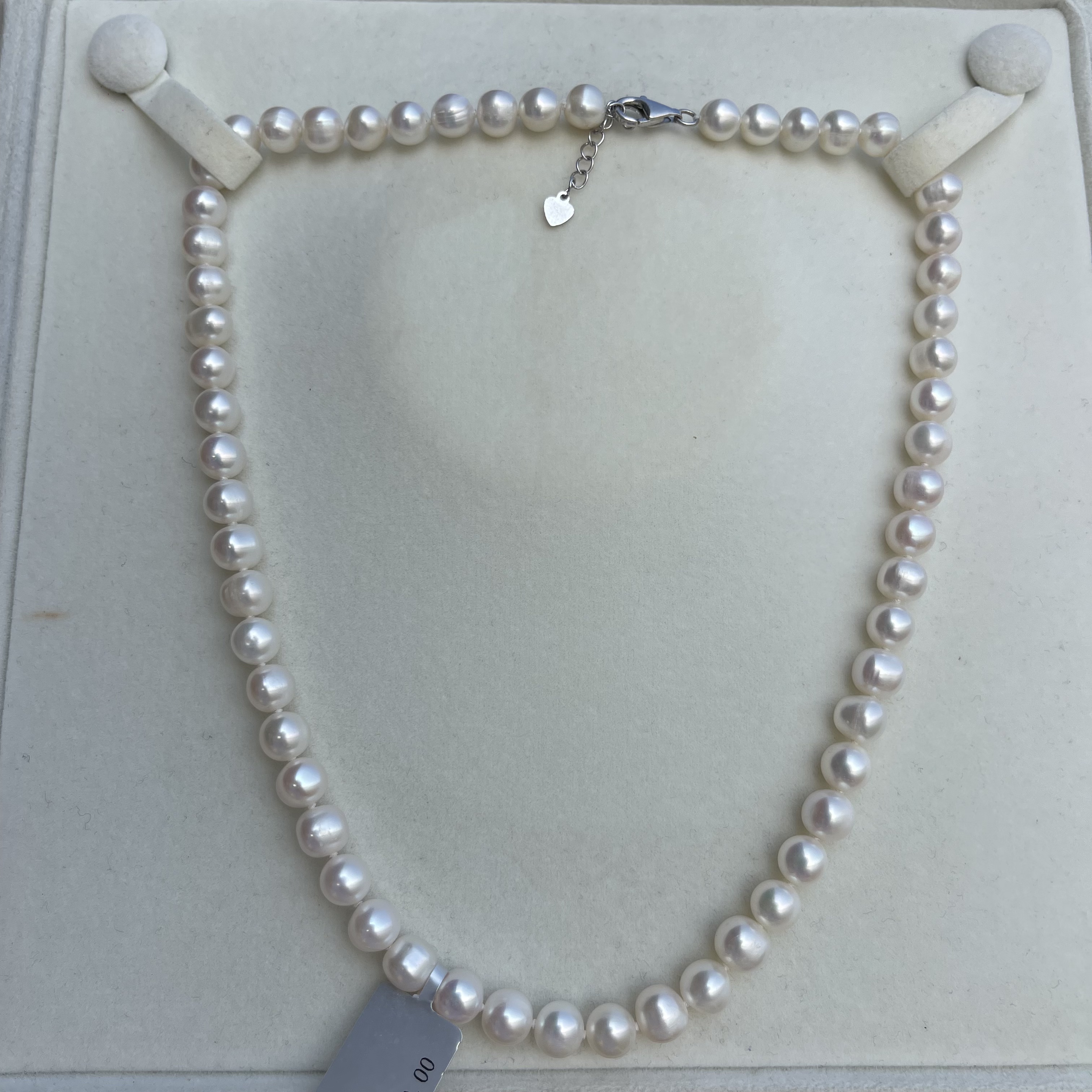 天然淡水无核珍珠6-8mm“冰晶””南京国检大证“近正圆几乎无暇