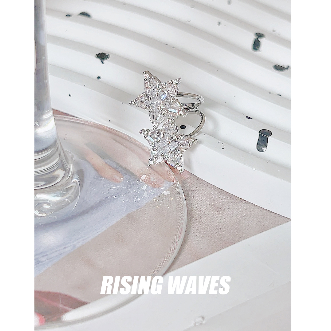 铜合金耳饰 【星光岛屿】精致星星百搭耳尖夹耳饰ETH115