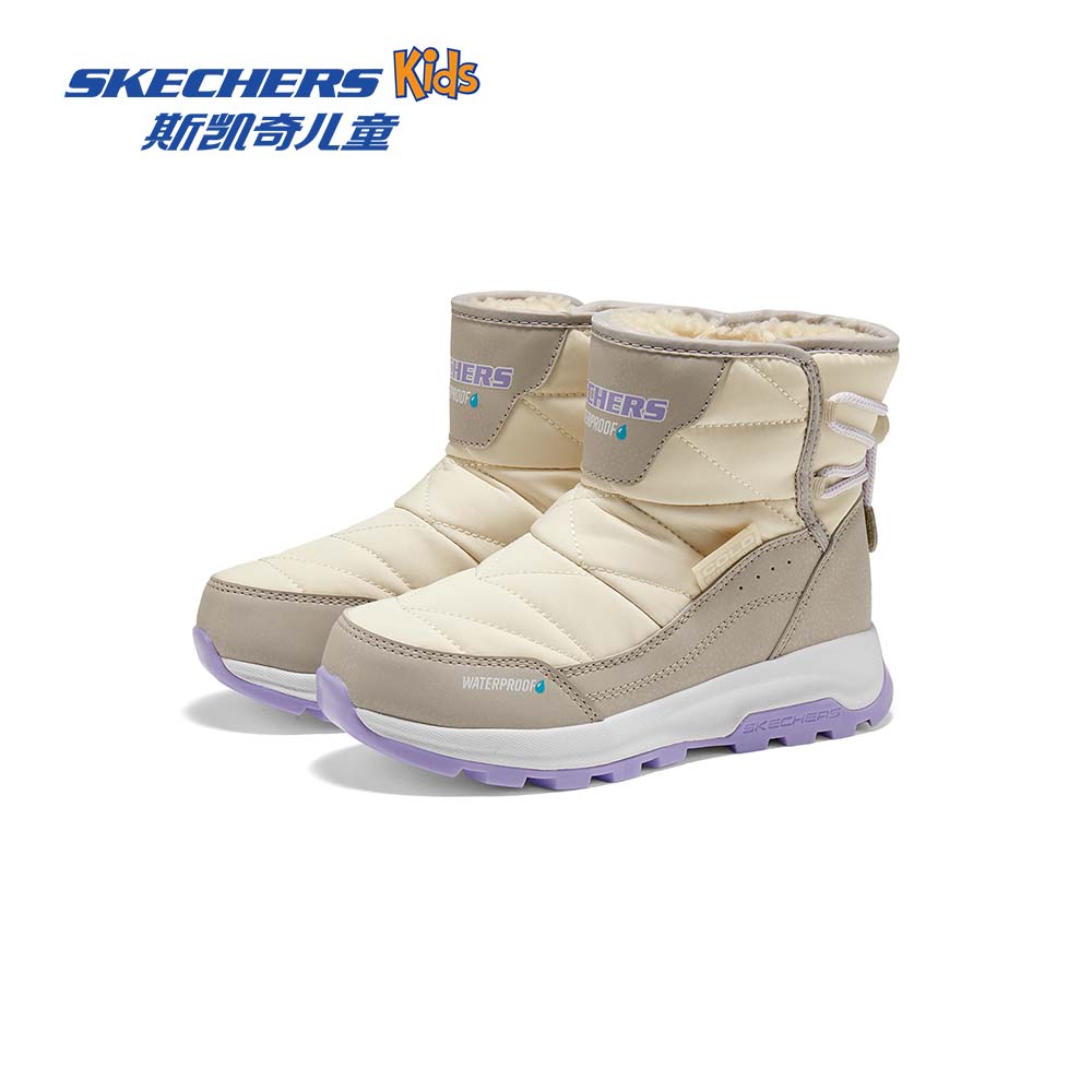 斯凯奇儿童秋冬季时尚加绒保暖防滑耐磨舒适百搭运动靴子303496L