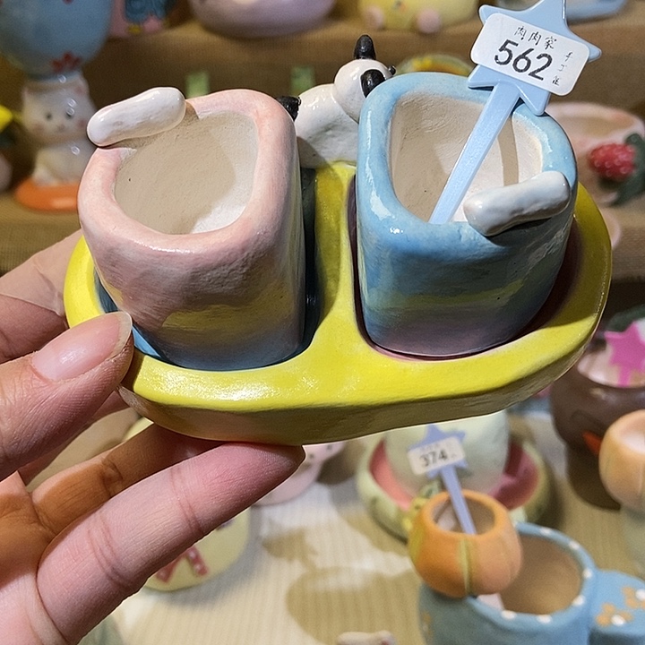 562 手工手绘盆满29包邮