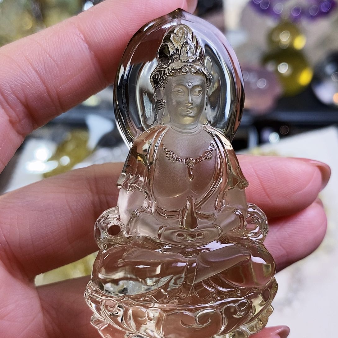 水晶天然水晶吊坠赠珠链未镶嵌1****物