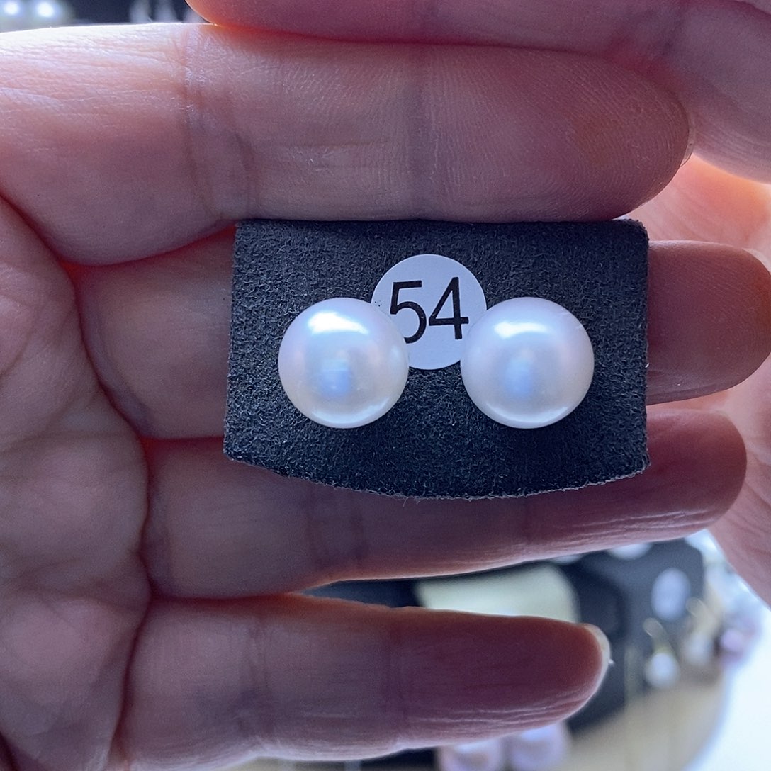 淡水珍珠耳饰银S925镶嵌