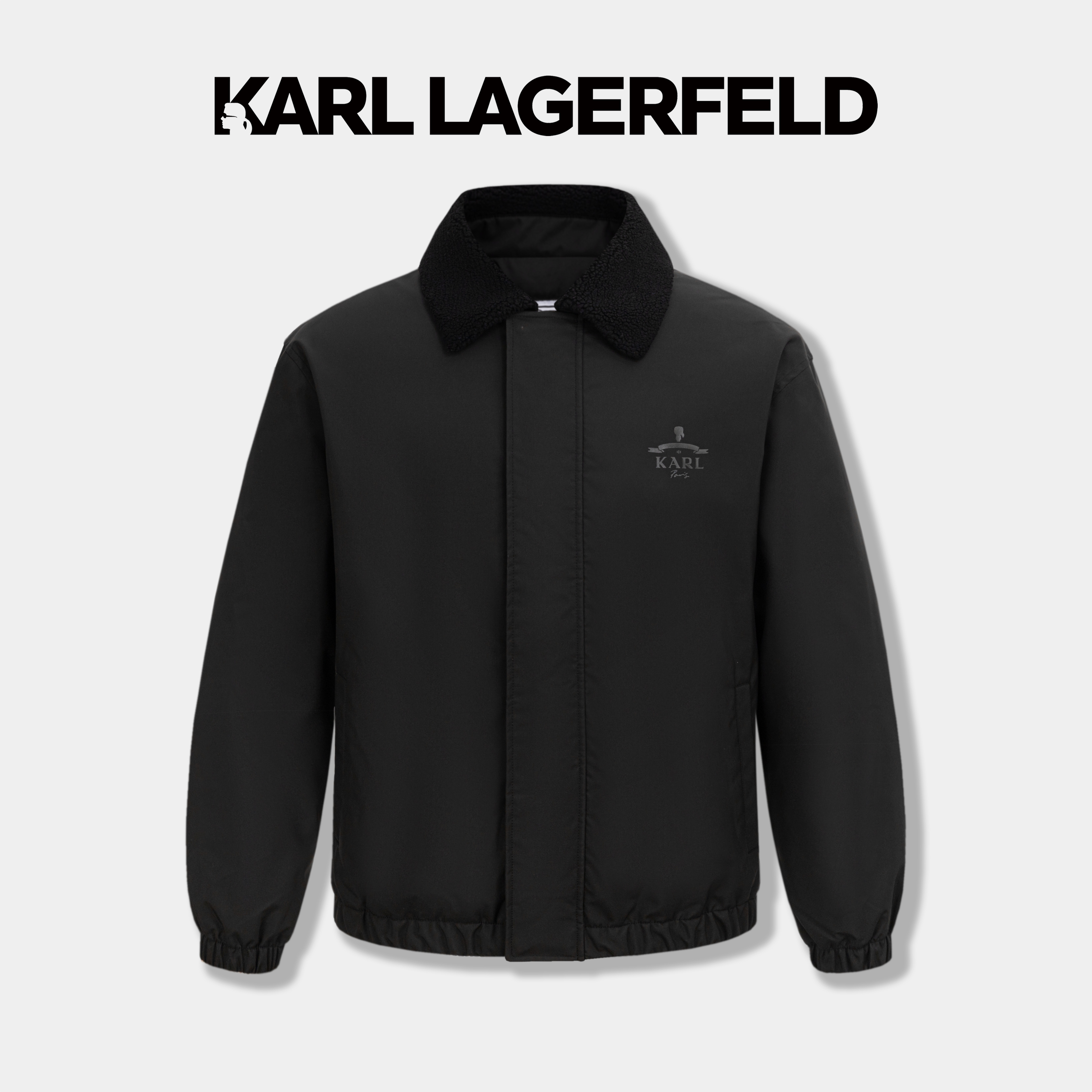 【卡尔男装】KARL LAGERFELD/ 秋冬时尚翻毛领薄款羽绒1K1F70108359