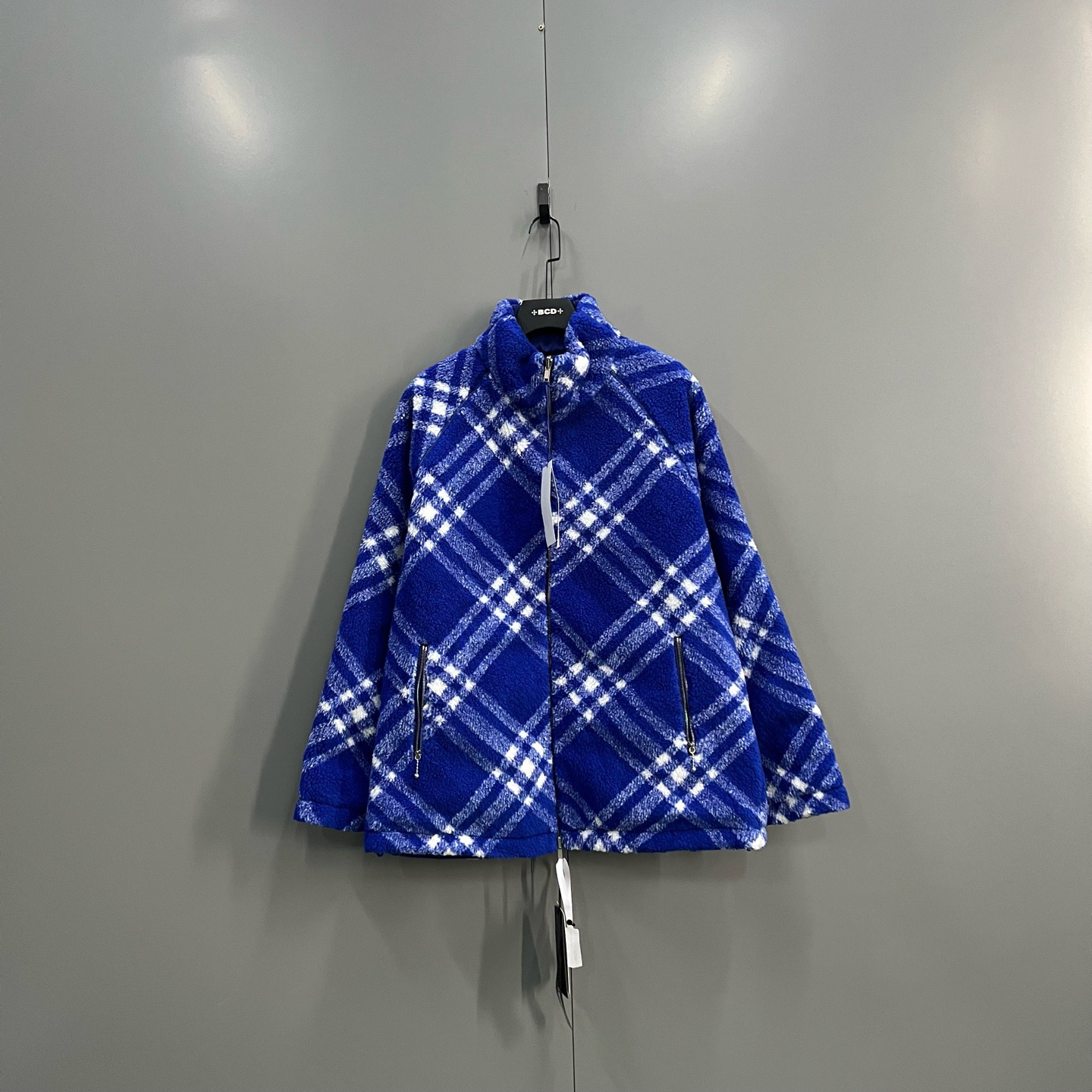 未使用 BURBERRY/博柏利 (ll) 格纹摇粒绒双面外套 50码/020372