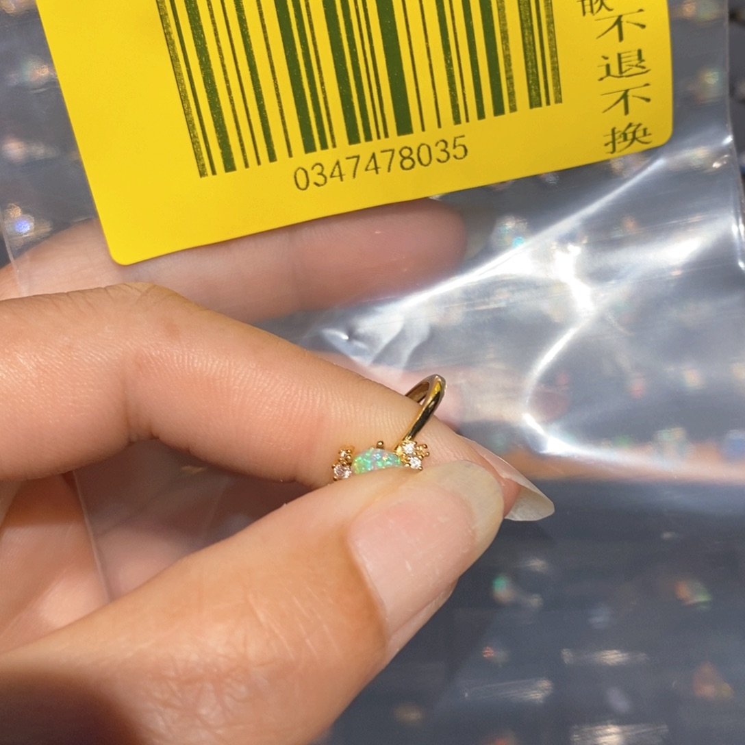 猛***人欧泊银S925镶嵌戒指—