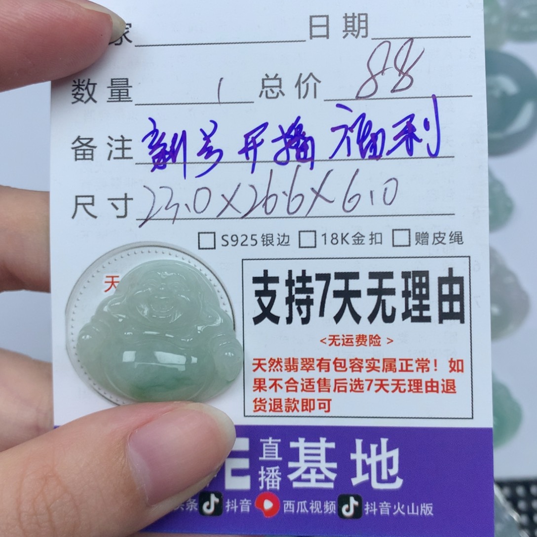 翡翠未镶嵌颈饰天然
