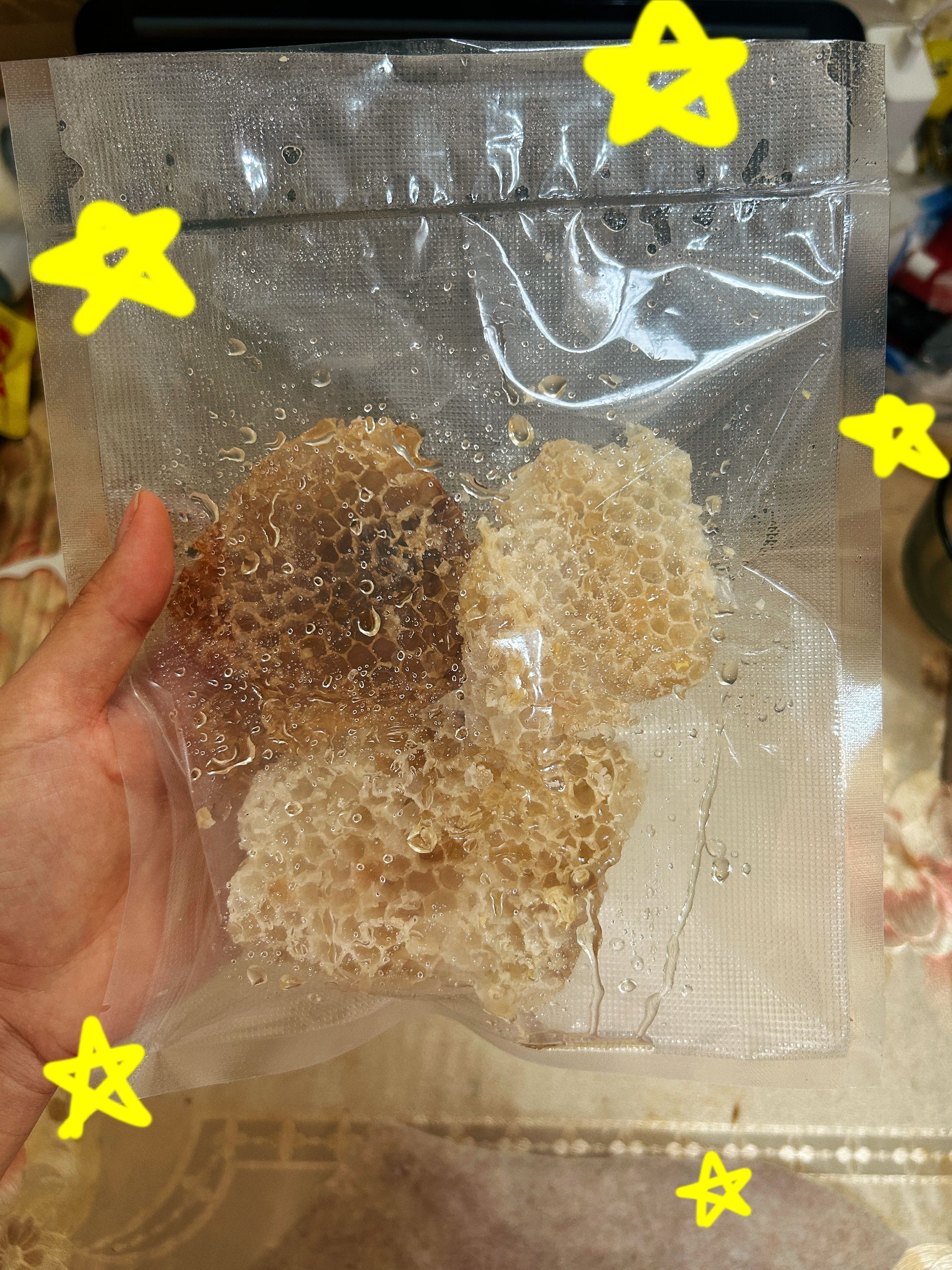 博主少少蜜原生态养蜂专用巢胚蜂巢脾蜂巢蜜蜂蜜蜂巢胚