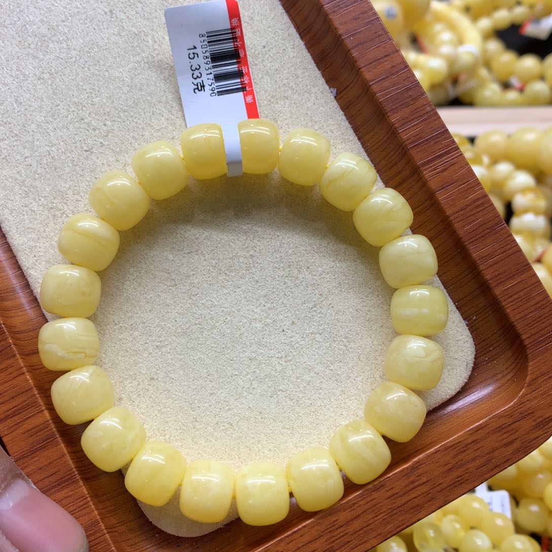 蜜蜡手链未镶嵌l*w蜜蜡