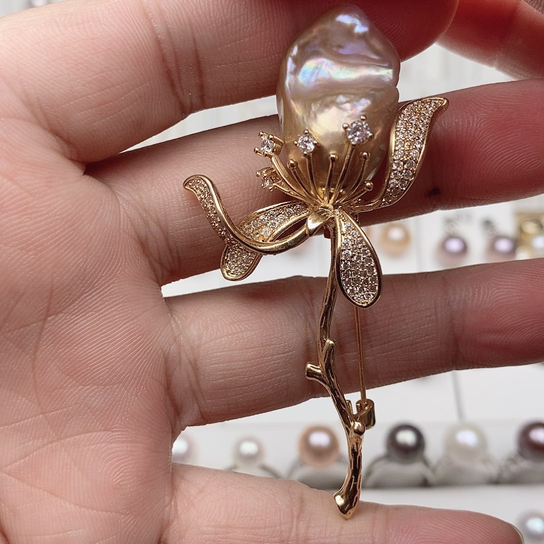 淡水珍珠合金颈饰034