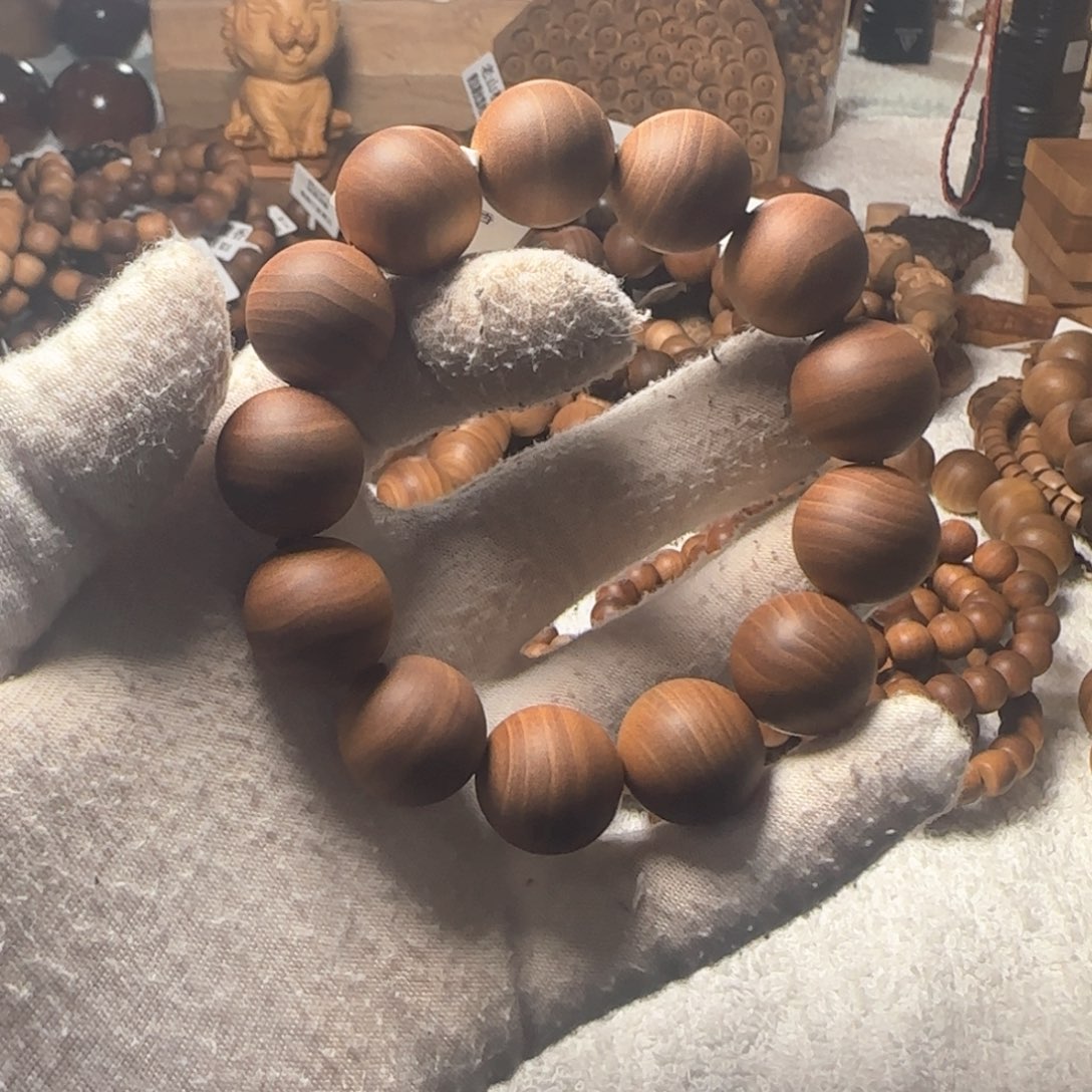 檀香木1.8/13颗 印度迈索尔横纹黑肉老山檀香手串