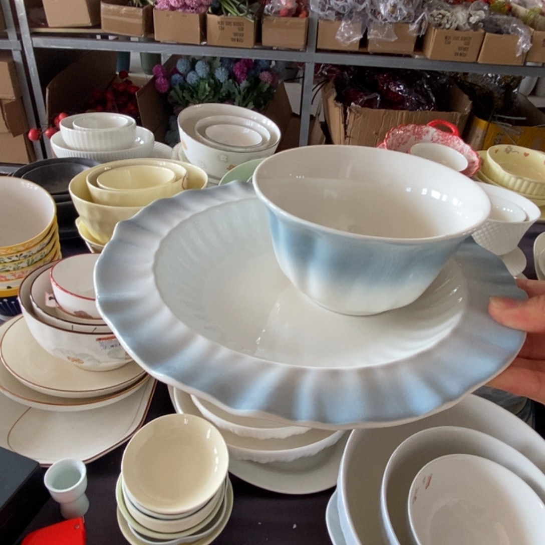 瓷 之前混搭大套组 两个米饭一个八寸深盘