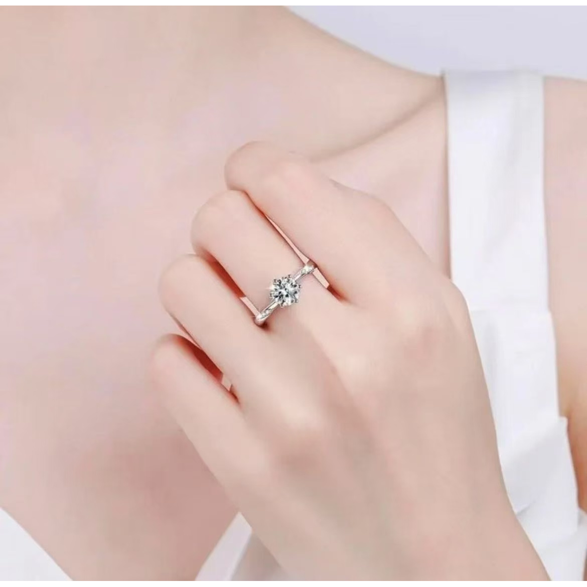 [南非甄选】NFZX私人定制 通灵六爪女戒1.0CT