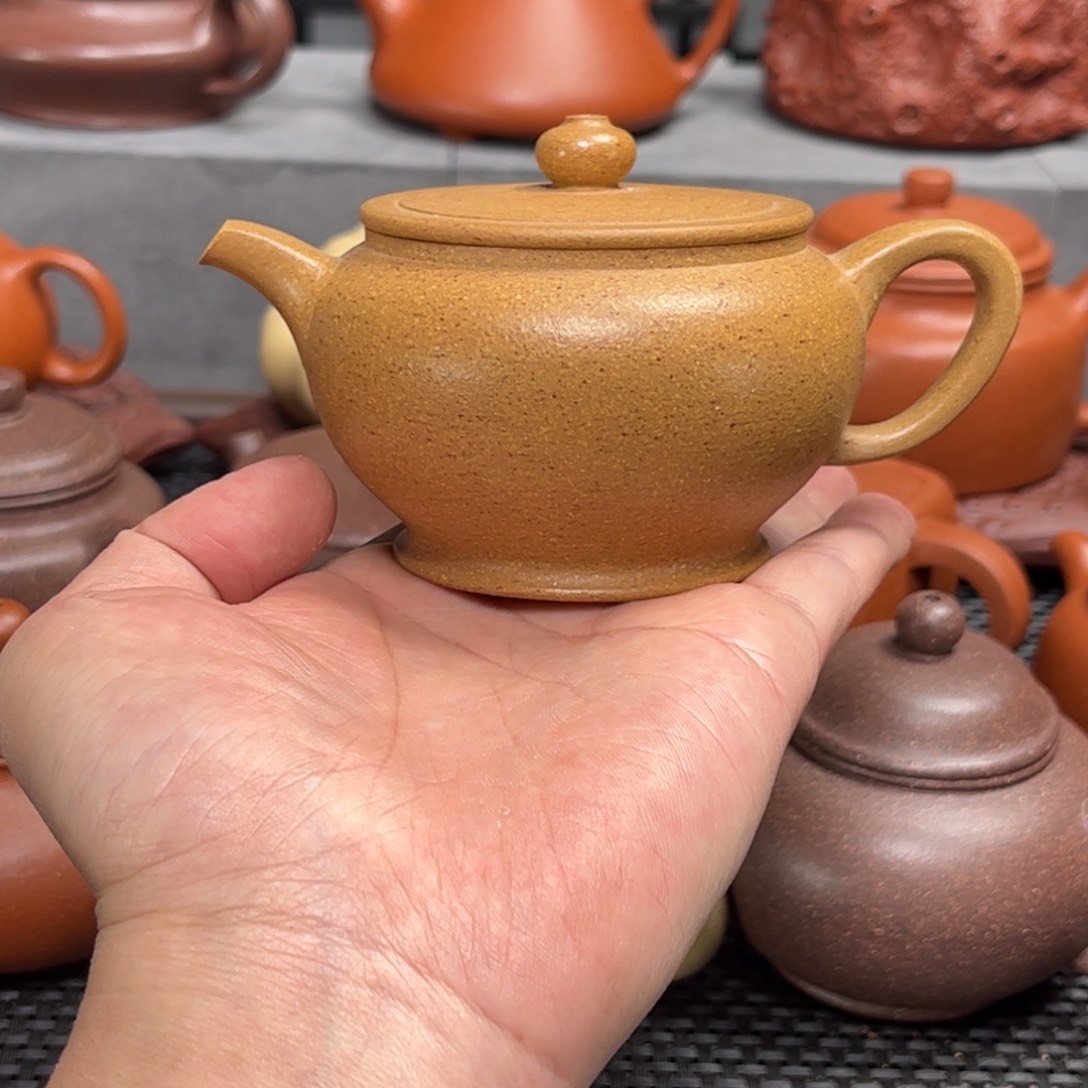 紫砂茶壶紫砂艺术茶具套装黄金段