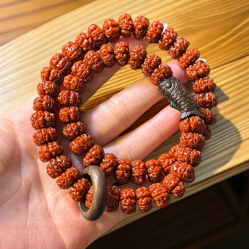 五瓣藏切纯血老树王双面首尾精雕双圈款文玩好物