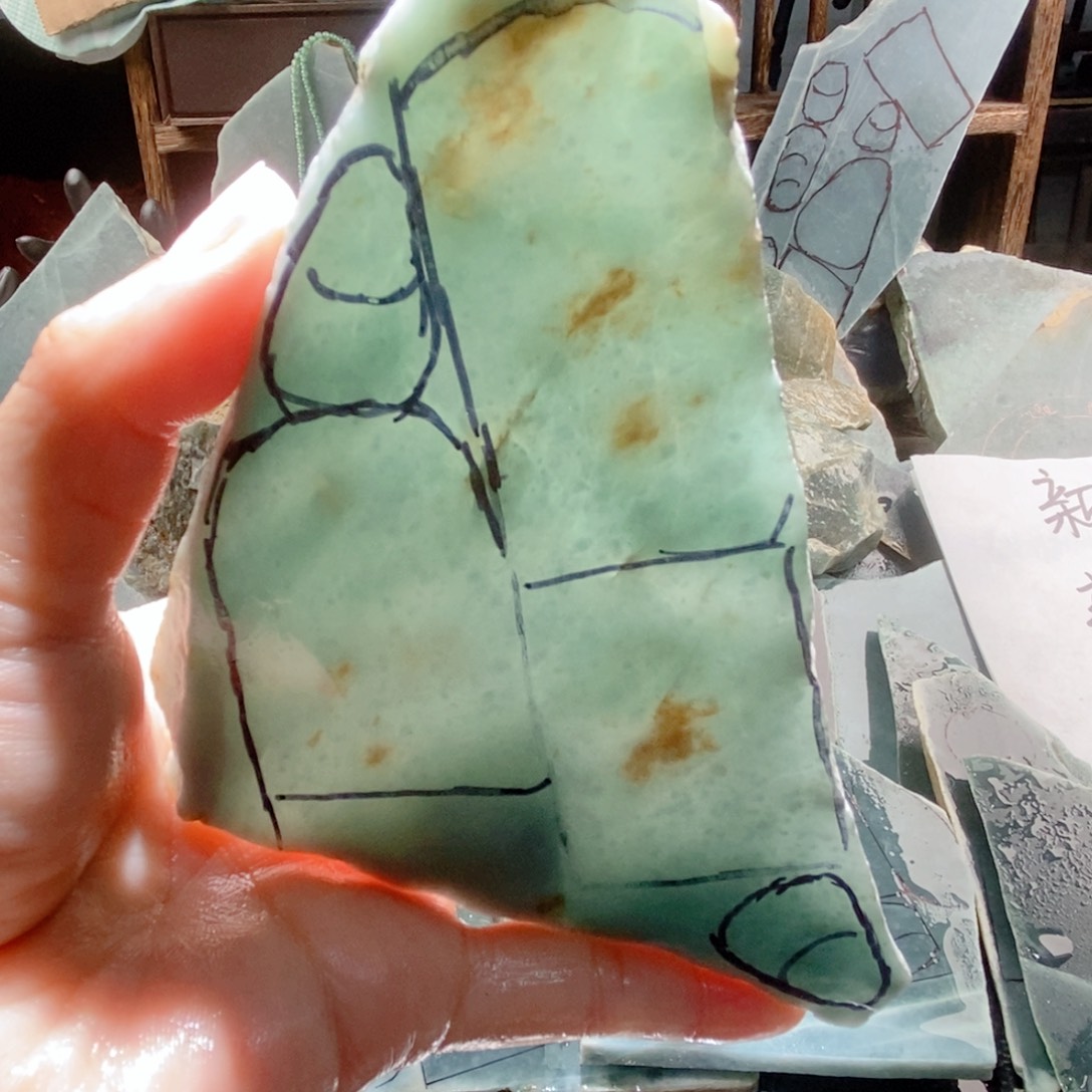 翡翠挂件未镶嵌翡翠原料14